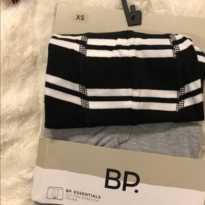 bp Black & White Striped Cotton Stretch Trunk 2-pk